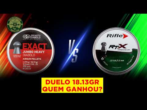JSB Exact Jumbo vs Rifle RTX Heavy Qual o Melhor Chumbinho 18.13 grains? PCP Hatsan AT44 10.