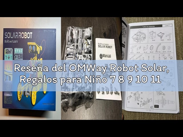 Vídeo relacionado con OMWay Robot Solar, Kit Robotica Juguetes Niños 7 8 9 10 Años, 12 en 1 Juegos Educativos Ciencia Experimentos Construcciones para Niños 11 12 Años, Navideños Cumpleaños Regalos para Niño, 190 Piezas