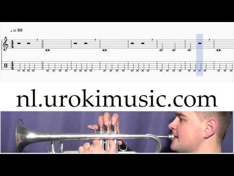 Trompet Leren Spelen Mary Had A Little Lamb C#1 S#1 L#1 Trompetles Studie Klasse Muzieknoten Bladmuz