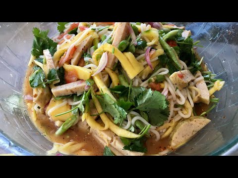 How To Make Yum khao poon(Lao Food )Home Made By Kaysone