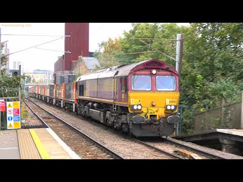 Class 66063 EWS seen at Hackney Wick