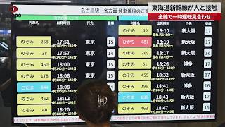 【速報】東海道新幹線が人と接触 全線で一時運転見合わせ