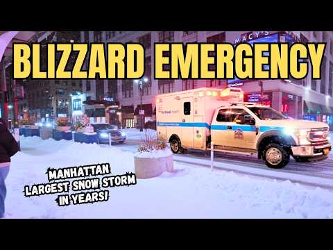 ❄️ NYC ISSUES BLIZZARD WARNING ⚠️ Exploring Midtown Manhattan Before A BLIZZARD 🥶 24 Inches Of Snow