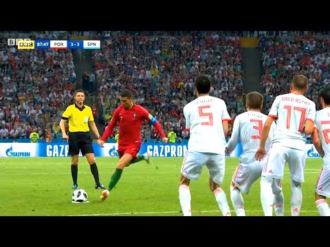 Cristiano Ronaldo epic freekick Goal vs spain 2018 _ Wc (portugal vs spain 3-3)