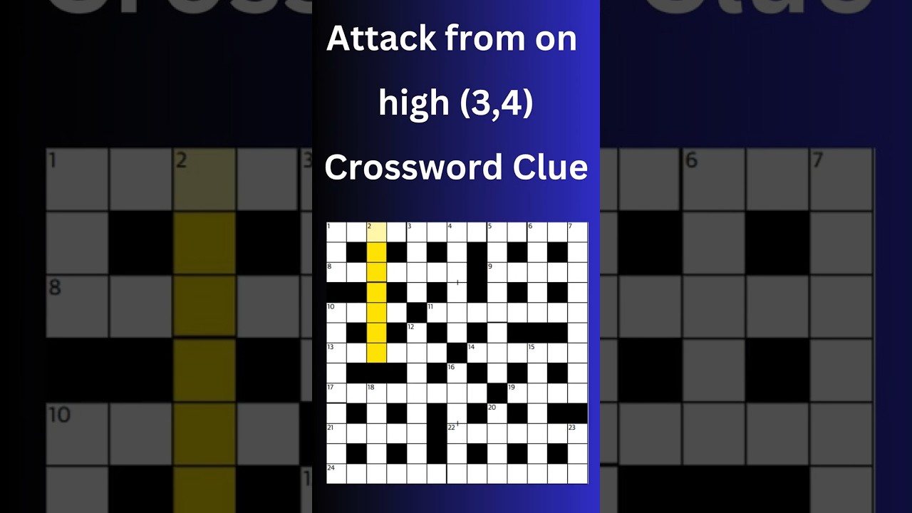 Attack from on high (3,4) Crossword Clue #crossword #crosswordpuzzles