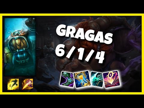 Gragas vs Rumble NA Challenger JUNGLE (6/1/4) - v10.25