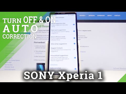 How to Enter AutoCorrection Options SONY Xperia 1 – Auto Correct Text