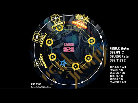 [maimai創作譜面] Crystal Gravity - Tanchiky vs siromaru　MASTER 13+ （でらっくす）　Notes designer: Umi