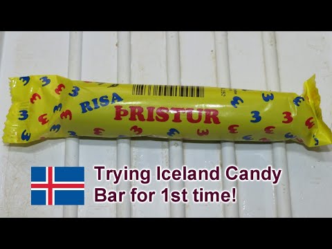 Trying Icelandic Candy Bar for 1st Time: Risa Pristur