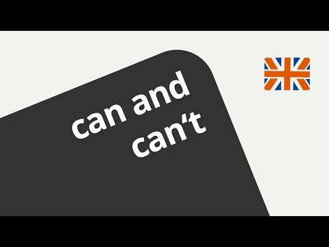 Die richtige Verwendung von Can und Can't - Lernvideo | Englisch | Grammatik