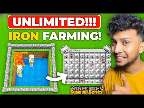 UNLIMITED IRON FARM BUILD! 😍 Minecraft Survival