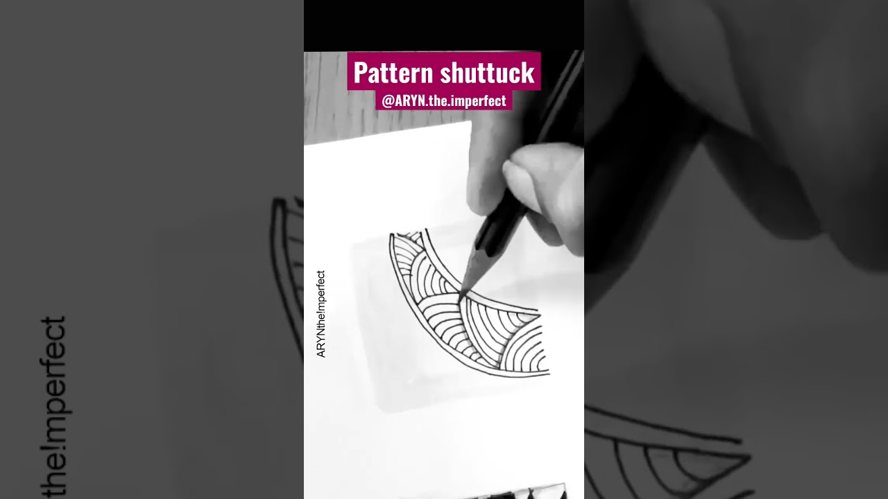 Drawing pattern Shattuck | quickies #zentangle  #tangletime  #aryntheimperfect #abstractart