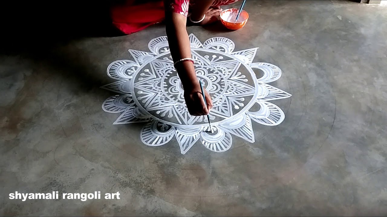 creative mandana rangoli design by shyamali rangoli