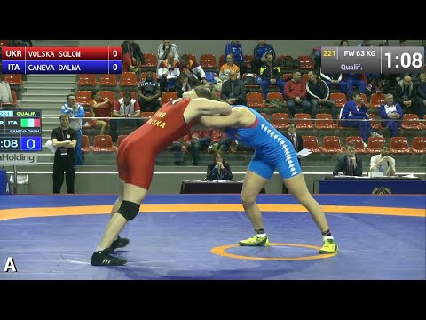 Qualification FW - 63 kg: CANEVA  Dalma (ITA) df. Solomiya  VOLSKA (UKR), 6-2