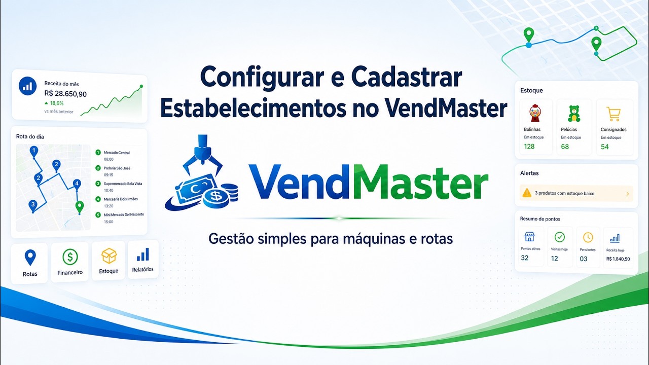 Cadastrar estabelecimento e gerenciar pontos no VendMaster