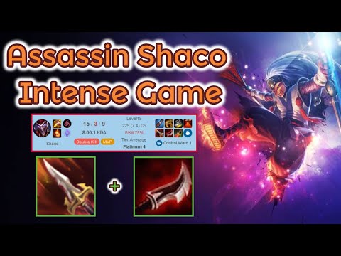 Assassin Shaco Intense Game! (Platin 2) [League of Legends] Full Gameplay - Infernal Shaco