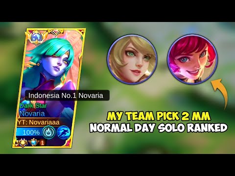 NOVARIA NORMAL DAY SOLO RANKED | MY TEAM PICK 2 MARKSMAN | CAN NOVARIA WIN IN THIS MATCH?? - MLBB