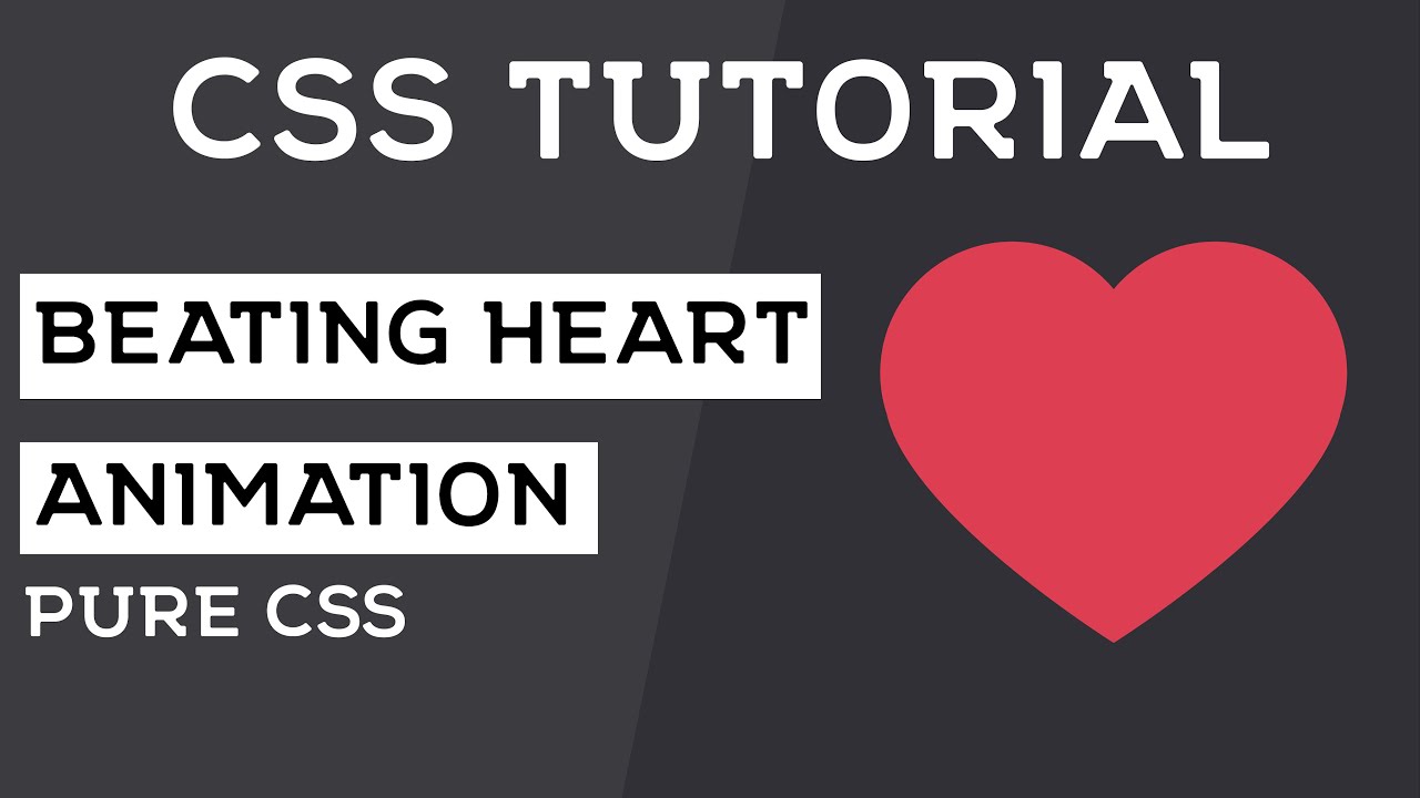 Heartbeat Animation-Pure CSS Tutorial-5 minute Tutorial.