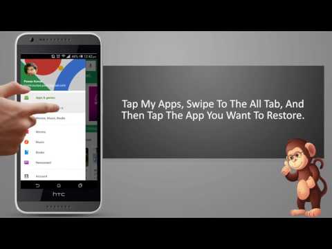 HTC How to Restore apps from Google on  smart phones user guide support