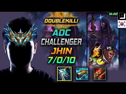 Challenger Adc Jhin Build Galeforce Fleet Footwork - Jhin Adc vs Lucian - LOL KR 12.22