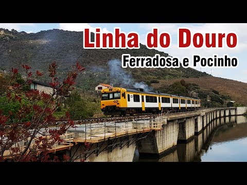 Regional and InterRegional trains in Douro railway line in Portugal