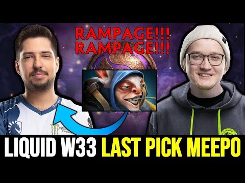 W33 Last Pick Meepo Double Rampage vs MATU - Team Liquid vs Chaos TI9 Dota 2