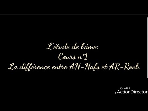 L'étude de l'âme: cours n°1 La différence entre AN-Nafs et AR-Rooh