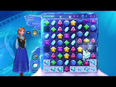Frozen Free Fall: Snowball Fight Level 162 Walkthrough, No Power Ups