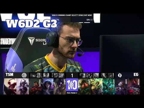 TSM vs EG | Week 6 Day 2 S12 LCS Spring 2022 | TSM vs Evil Geniuses W6D2 Full Game