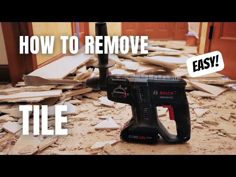 How to Remove Tile Flooring in Minutes | Bosch GBH18V-20 SDS-plus Rotary Hammer Chisel