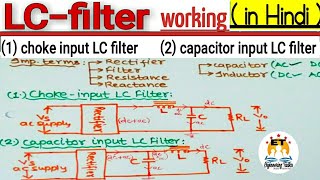 LC filter: Choke input and capacitor input LC filter | in hindi | operation of LC filters