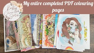 My Entire completed PDF colouring pages 2022