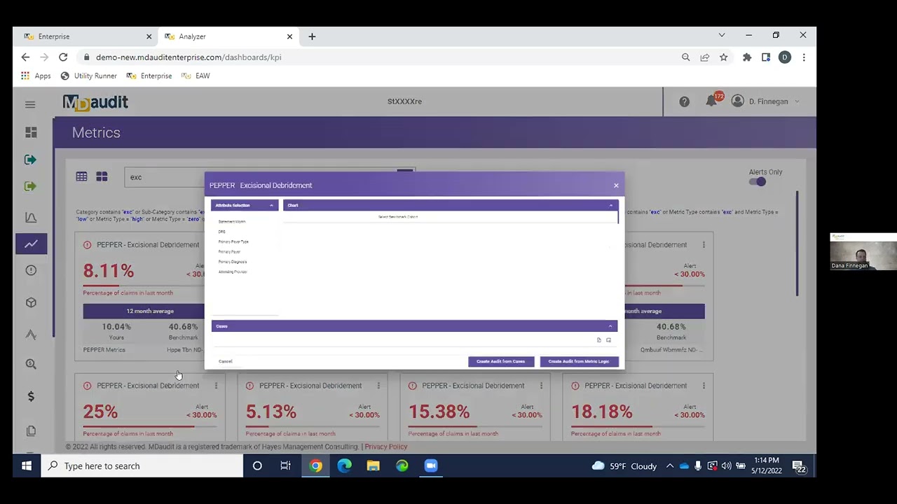 MDaudit Analytics and Benchmarking Demonstration