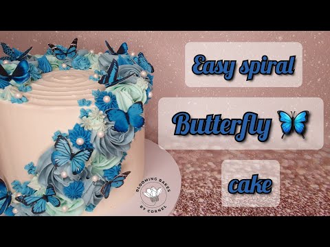 How to make a butterfly cake with spiral effect