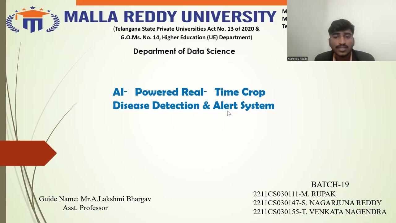 G-19 AI-Powered real time crop disease detection & Alert system 