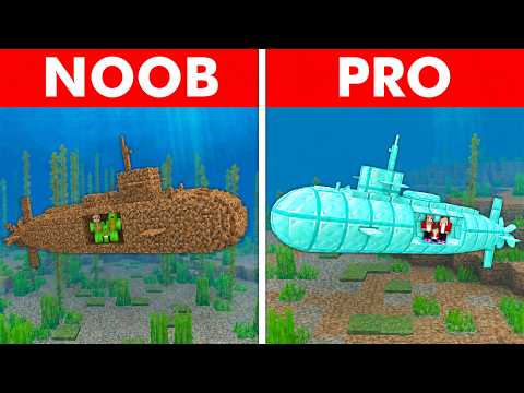 NOOB vs PRO: SAFEST SUBMARINE HOUSE TO PROTECT FAMILY!!