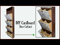 DIY Cardboard Shoe Cabinet Shoe Organizer Shoe Rack