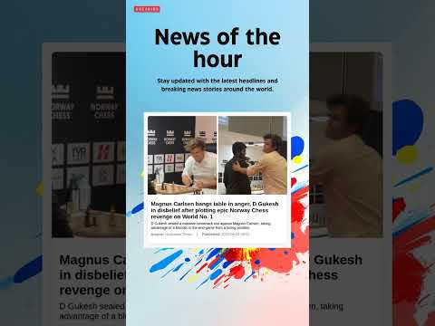 Breaking News: Magnus Carlsen bangs table in anger, D Gukesh in disbelief after plotting #magnus