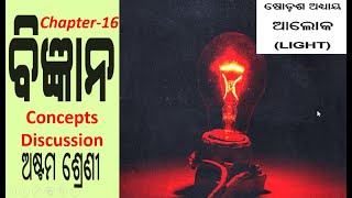 ଆଲୋକ || Class8 science chapter16 odia medium || Light