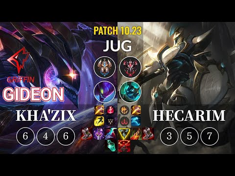 GRF GIDEON Kha'Zix vs Hecarim Jungle - KR Patch 10.23