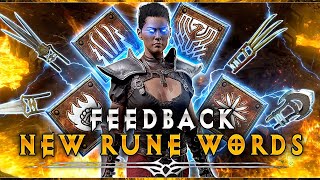 CRITICAL FEEDBACK For All Of The NEW Rune Words - Patch 2.6 - Diablo 2 Resurrected