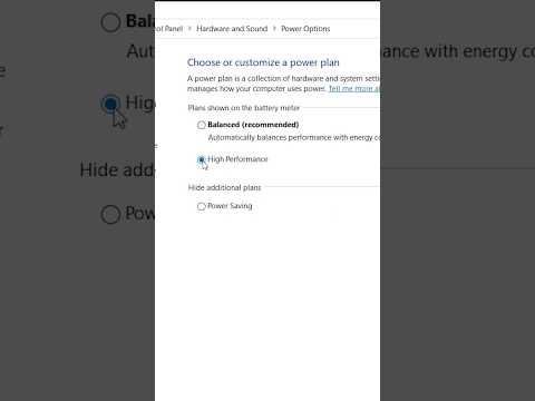 [Enhanced speed] Activate High Performance Power Plan