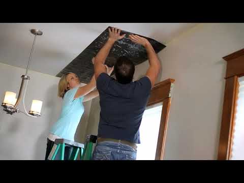 Fasade Ceiling Glue Up Installation