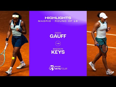 Теннис Coco Gauff vs. Madison Keys | 2024 Madrid Round of 16 | WTA Match Highlights
