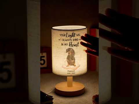 Honor the memory of your beloved pet with this fabric lamp #wanderprints #personalized #gifts #fabri