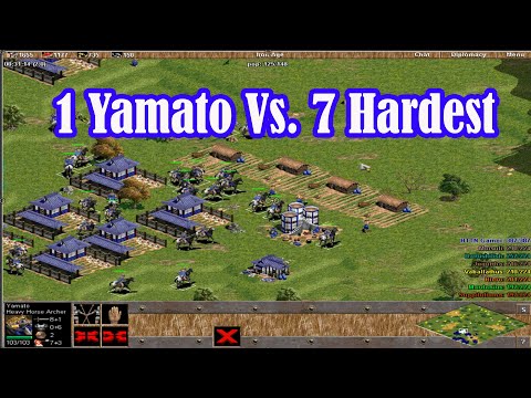 1 Yamato  Vs. 7 Hardest Computer - Age of Empires (AOE 1)