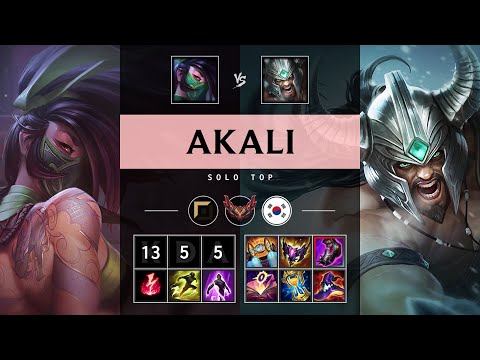 Akali Top vs Tryndamere - KR Grandmaster Patch 25.21