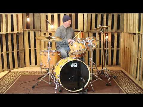 DW Collector's Maple Orange Illusion Drum Set - 22, 10, 12, 16, 6.5x14 - SO#1159193