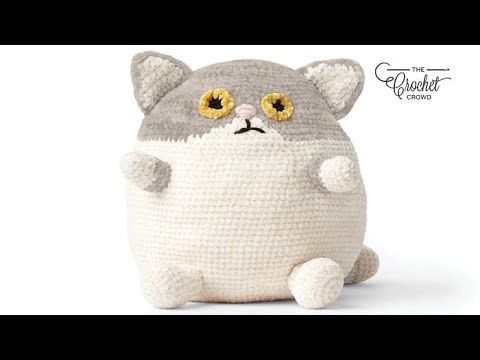 Crochet Fat Cat Stuffies Pattern | EASY | The Crochet Crowd
