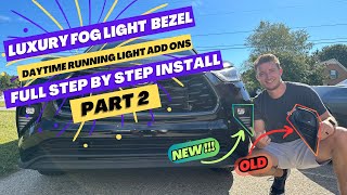 2020-2023 Toyota Highlander LED DRL Fog light Bezel Install Part 2 (Detailed step by step) Wiring